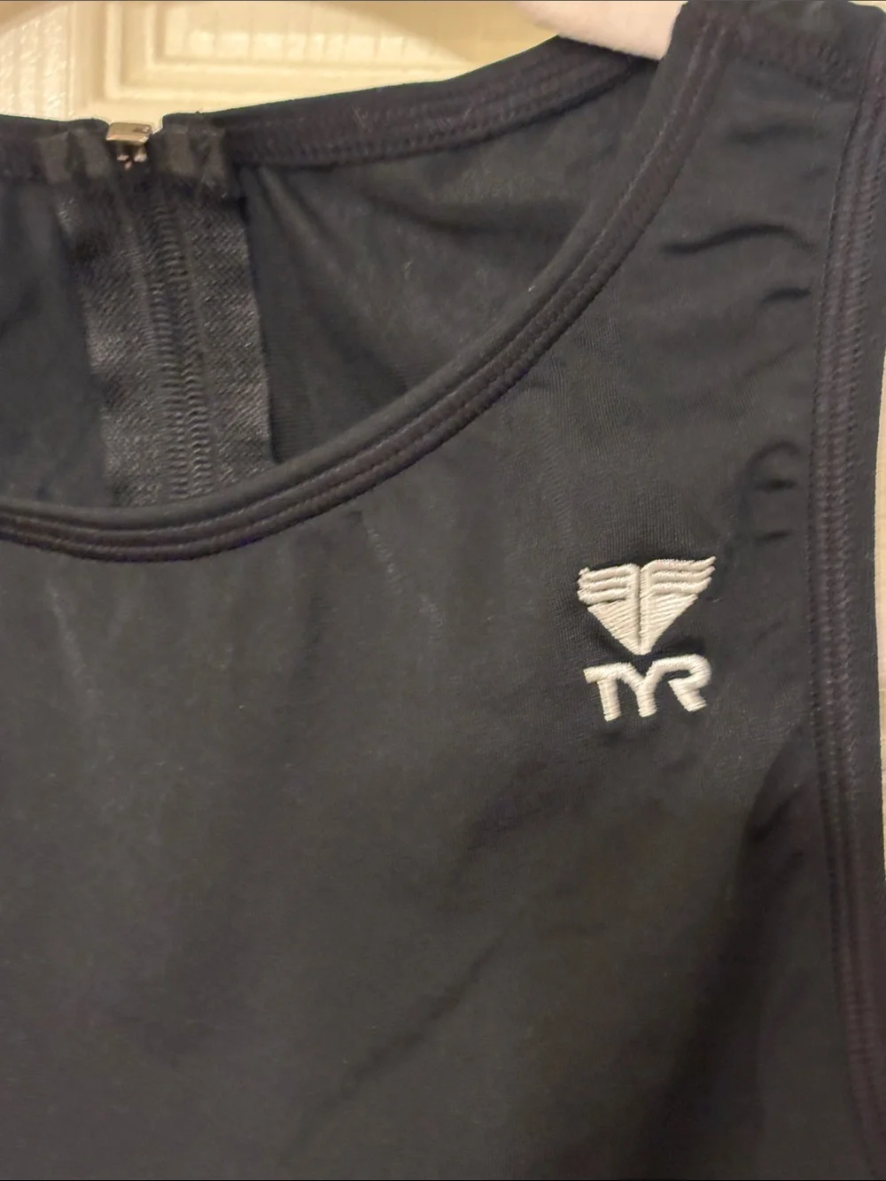 TYR Woman’s Black Performance Water Polo Fit One-Piece Swimsuit